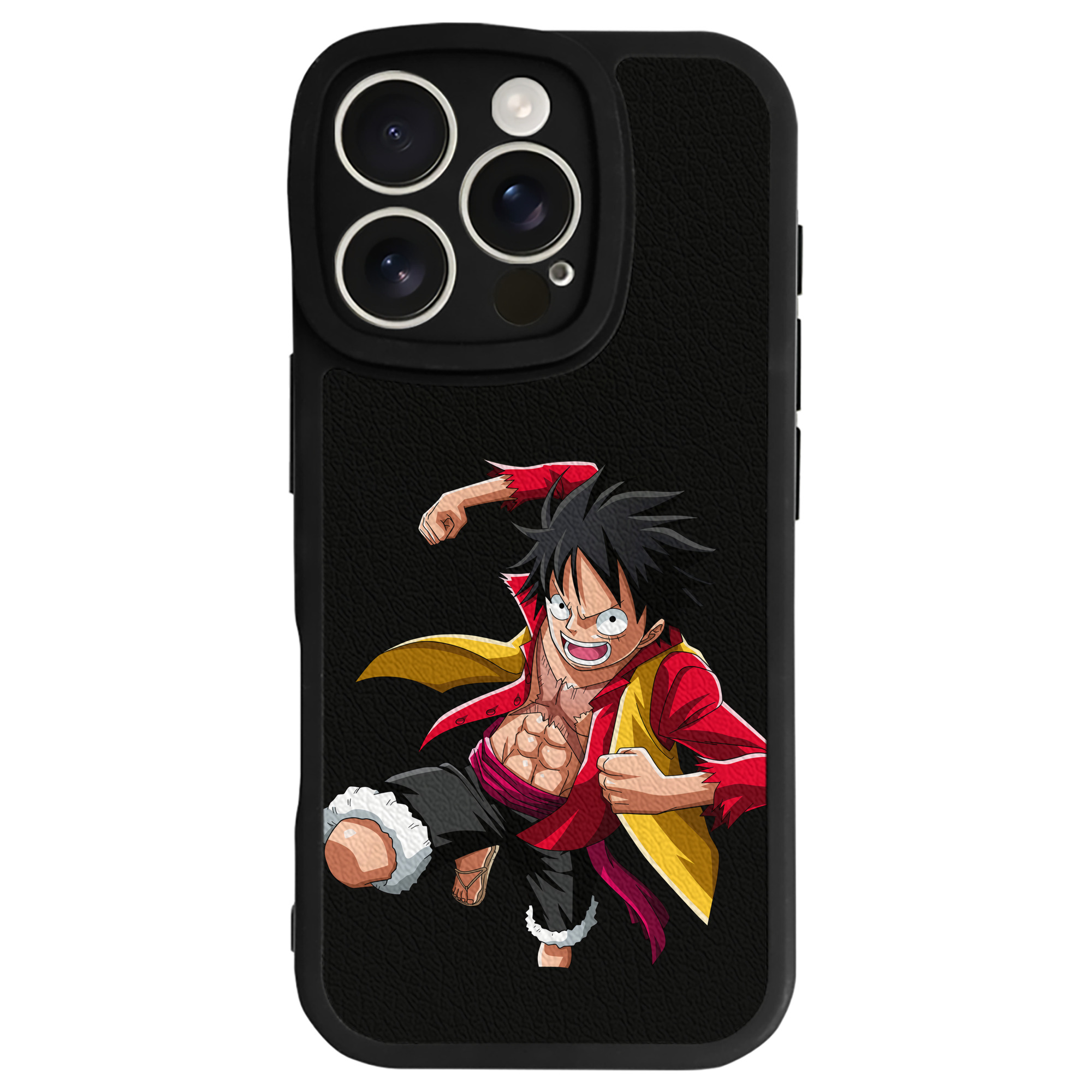 （画像用） ワンピース モンキー・D・ルフィ ONE PIECE Monkey D. Luffy 【iPhone 16シリーズ対応】シリコンスマホケース（レザー調） 材質：シリコン